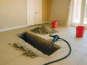 Slab leak repair services Gilbert Chandler Mesa Arizona foundation leak under slab plumbing
