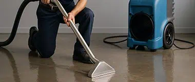 Professional water damage restoration equipment drying and extracting water in Gilbert AZ home